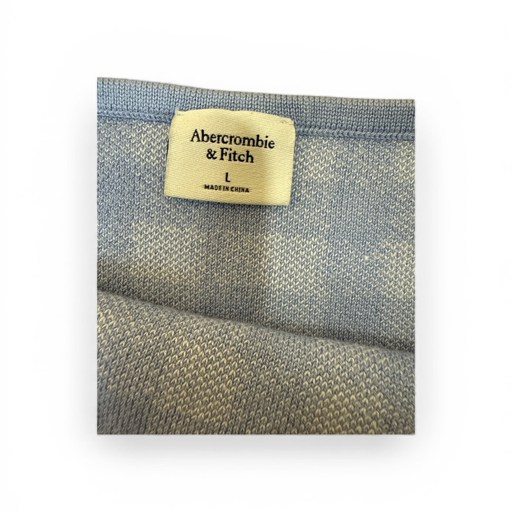 Abercrombie & Fitch Light Blue and White Gingham Halter Top Large - Picture 7 of 9